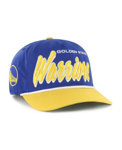 '47 Brand Men's Royal/Gold Golden State Warriors Drop Shadow Rope Hitch Adjustable Hat
