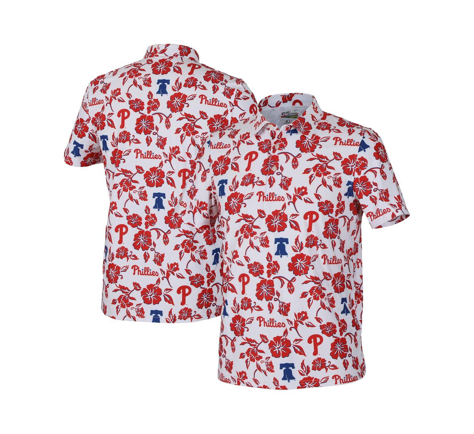 Reyn Spooner Men's White Philadelphia Phillies Pua Performance Polo Shirt