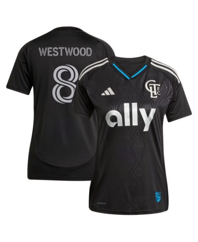 Женская джерси Adidas Ashley Westwood Black Charlotte FC 2025 Fortress Kit Replica