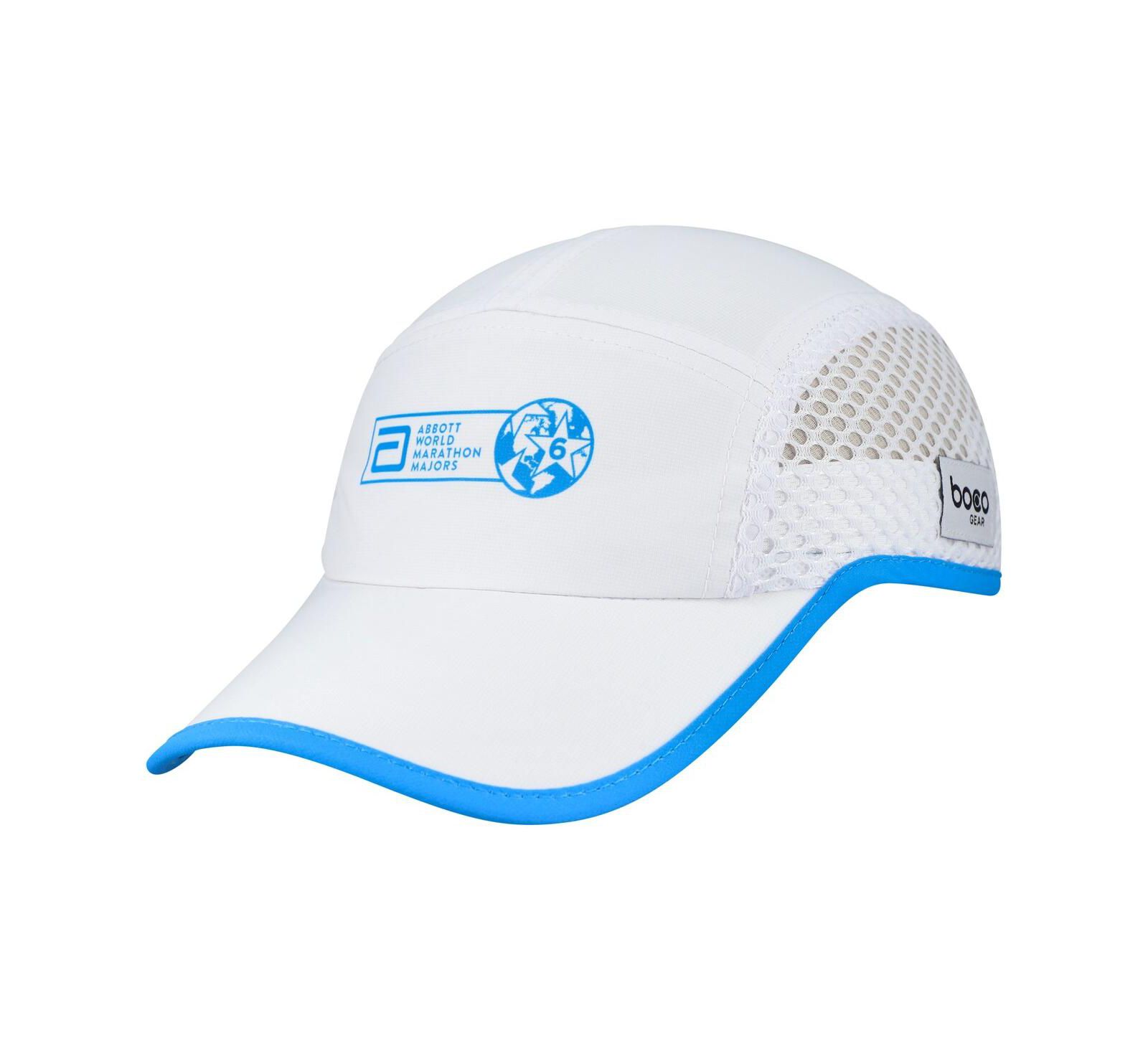 BOCO Gear Men's and Women's White World Marathon Majors Running Mesh Adjustable Hat