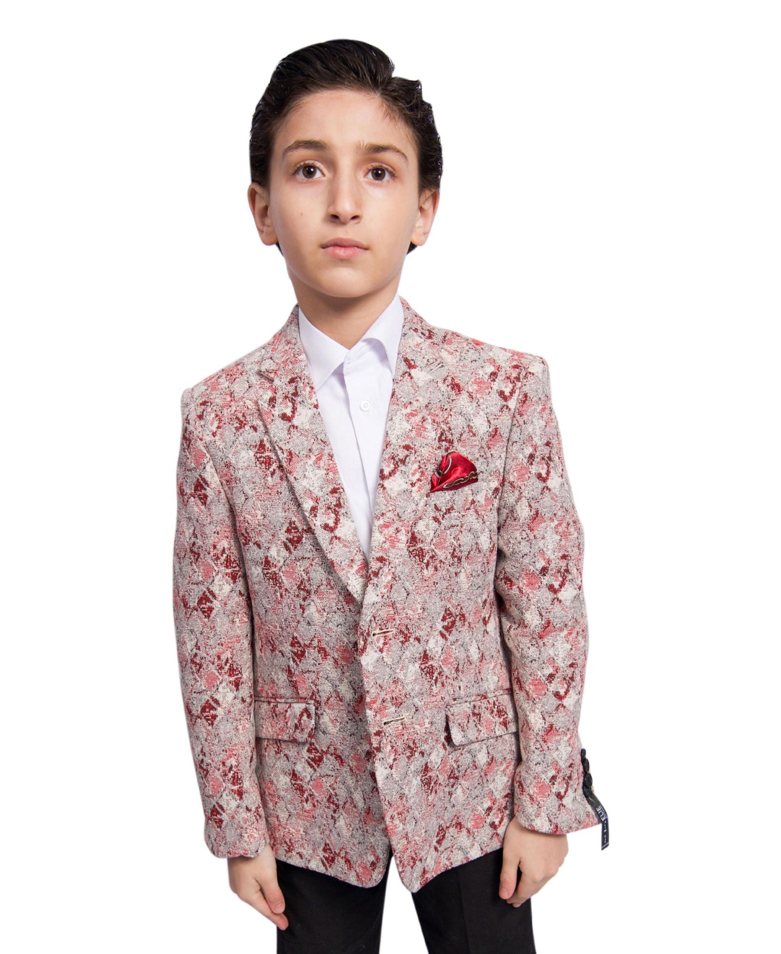 Детская куртка Elie Balleh Red Slim Fit Faded Argyle