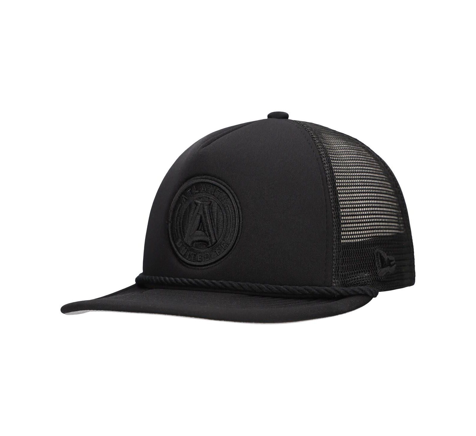 Мужская кепка New Era Black Atlanta United FC Active Tone Golfer Snapback Hat