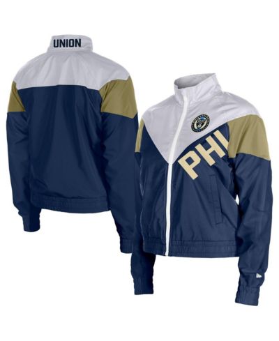Женский укороченный ветровка 5th & Ocean Navy Philadelphia Union Leisure Full-Zip