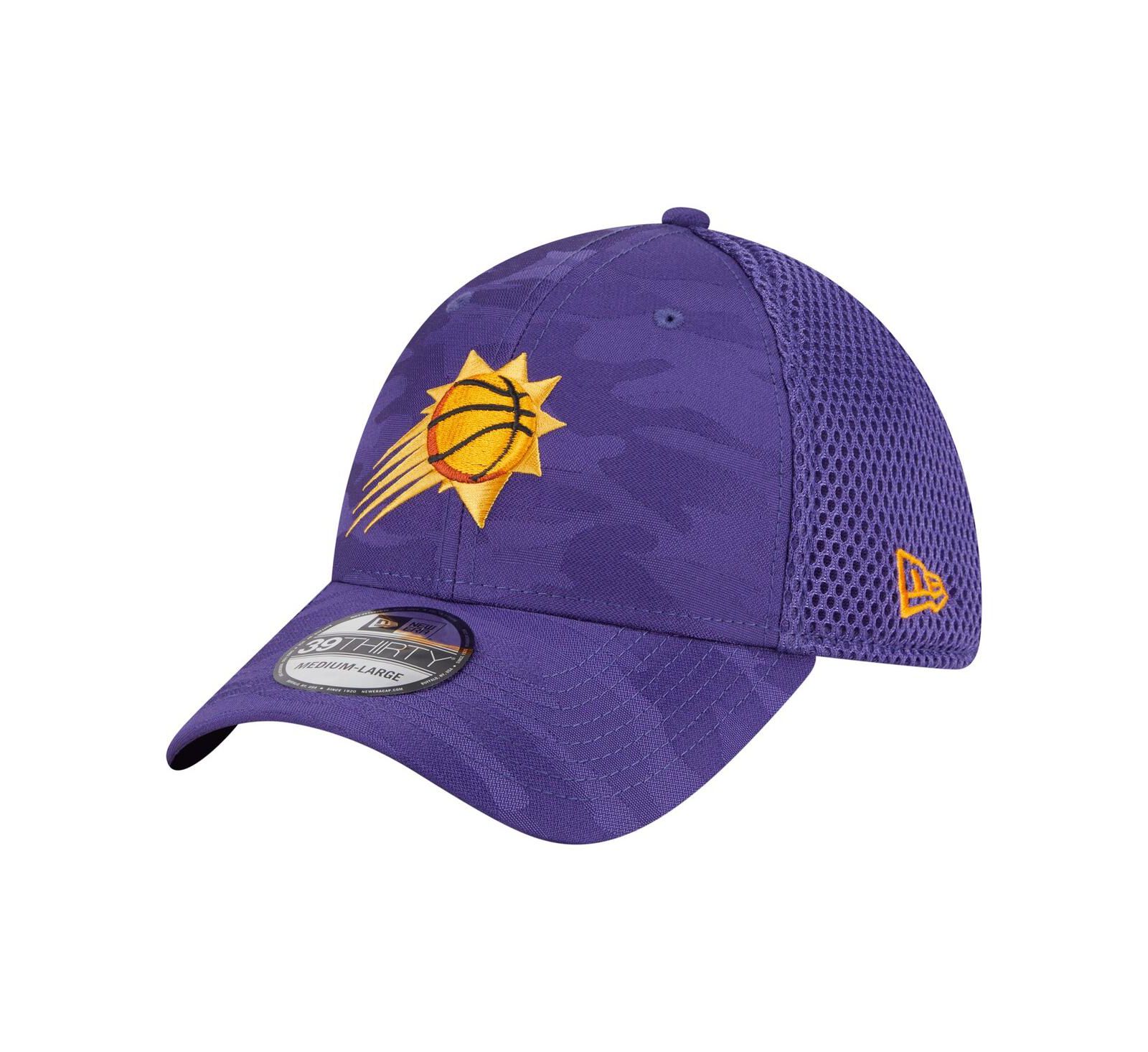 Мужская кепка New Era 39THIRTY Flex с фиолетовым принтом Phoenix Suns Subtle Camo