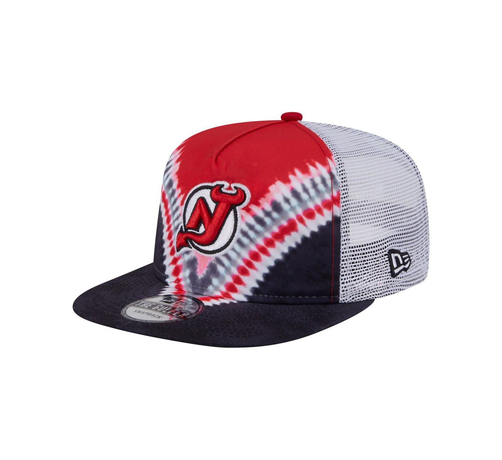 New Era Мужская кепка New Jersey Devils Throwback V-Dye, черная/красная