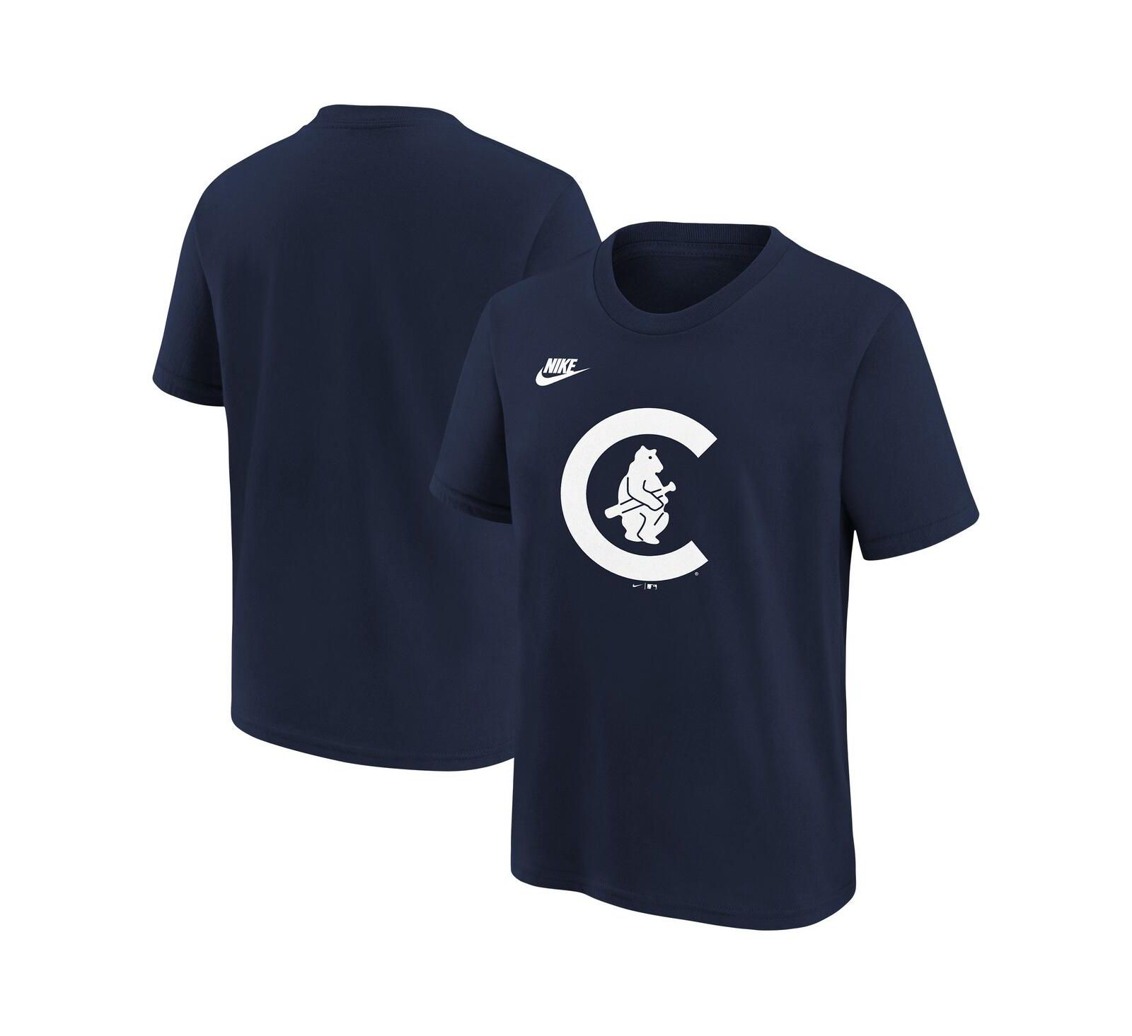 Nike Детская футболка Chicago Cubs Cooperstown Collection Team Logo Navy
