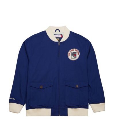Мужская куртка Mitchell & Ness New York Rangers, хлопковый твил, на молнии
