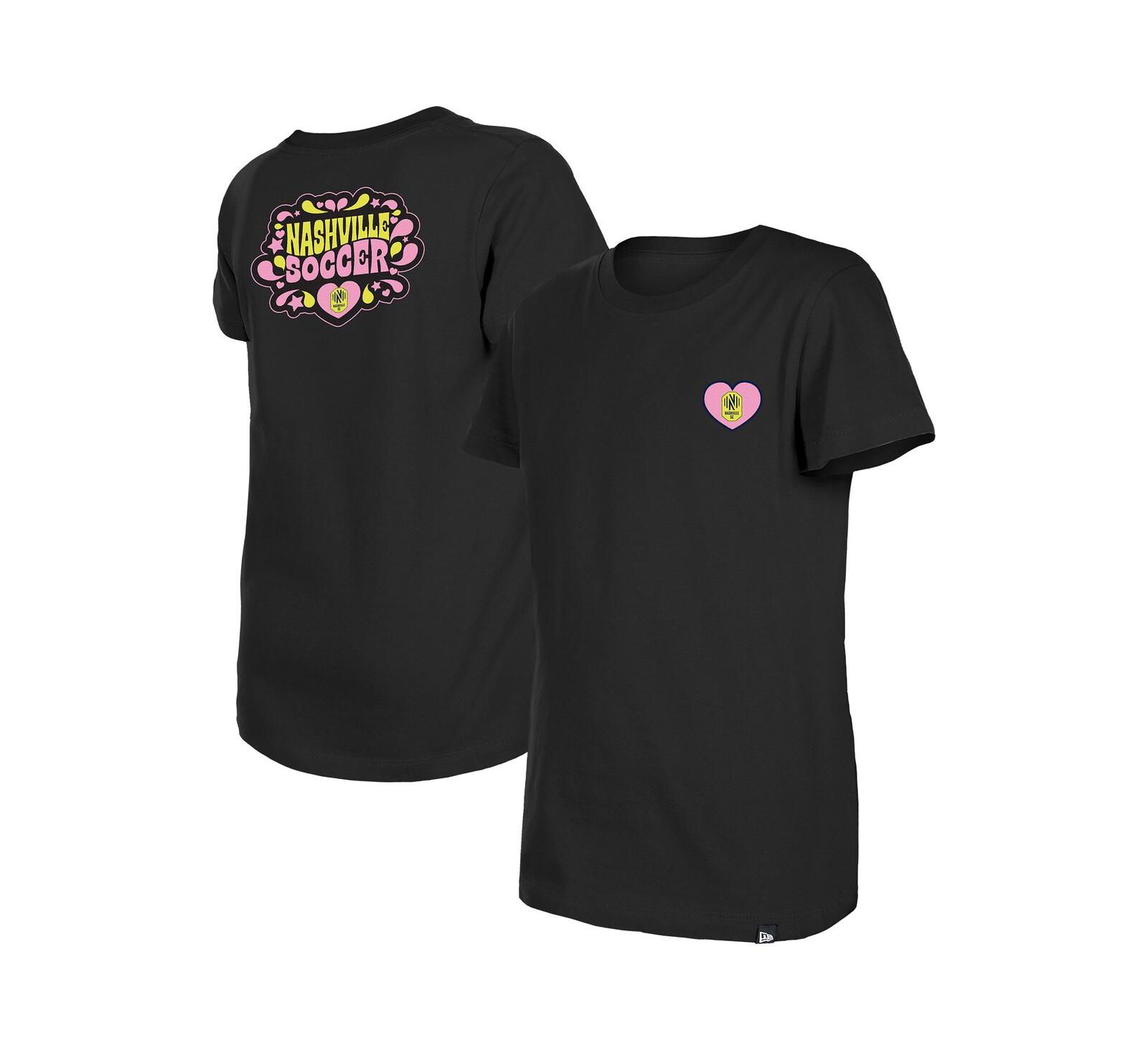 Детская футболка New Era Black Nashville SC Bubble Heart