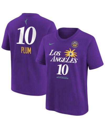 Nike Big Boys and Girls Kelsey Plum Purple Los Angeles Sparks Explorer Edition Name & Number T-Shirt