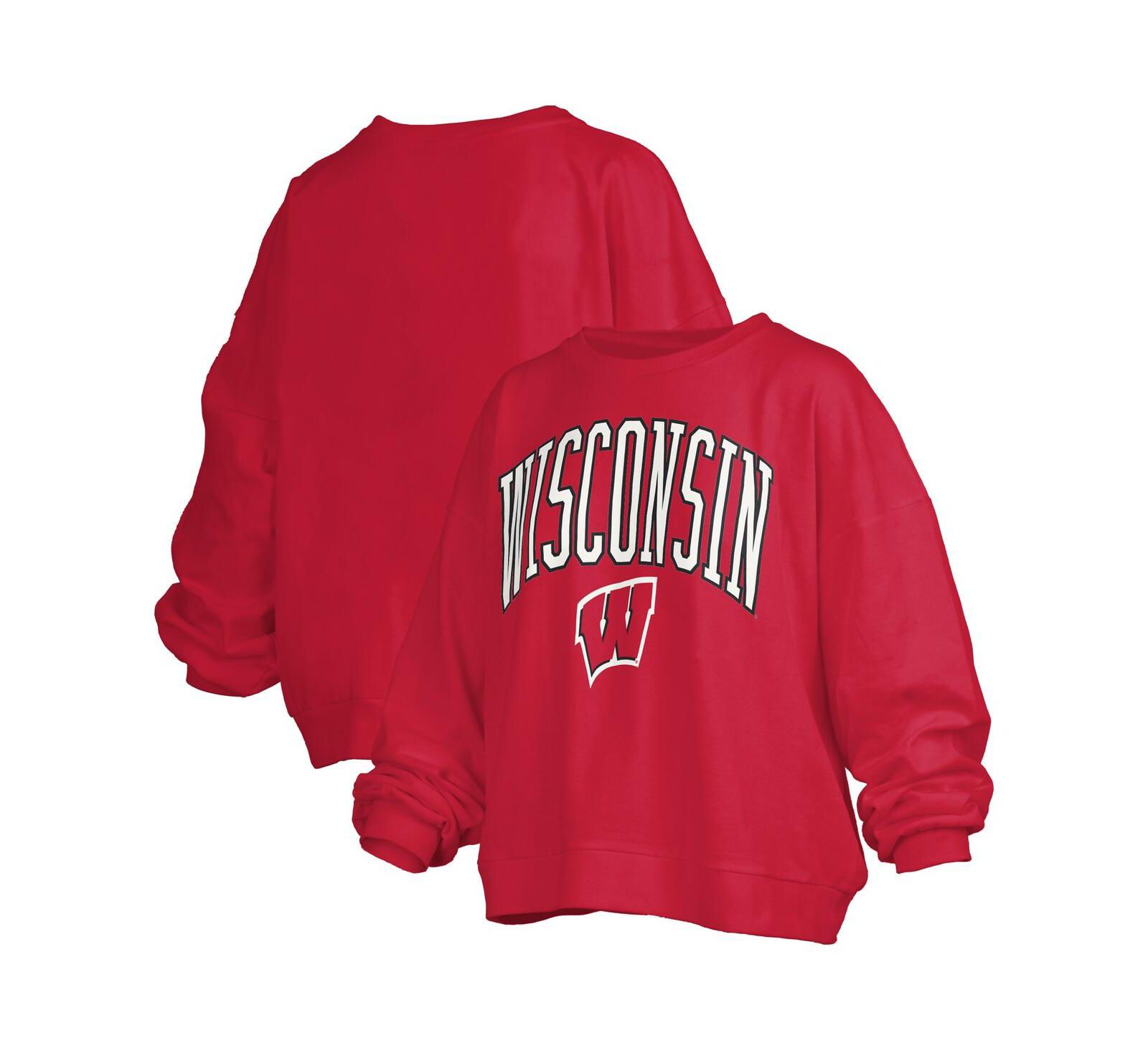 Женская безразмерная толстовка Pressbox Red Wisconsin Badgers