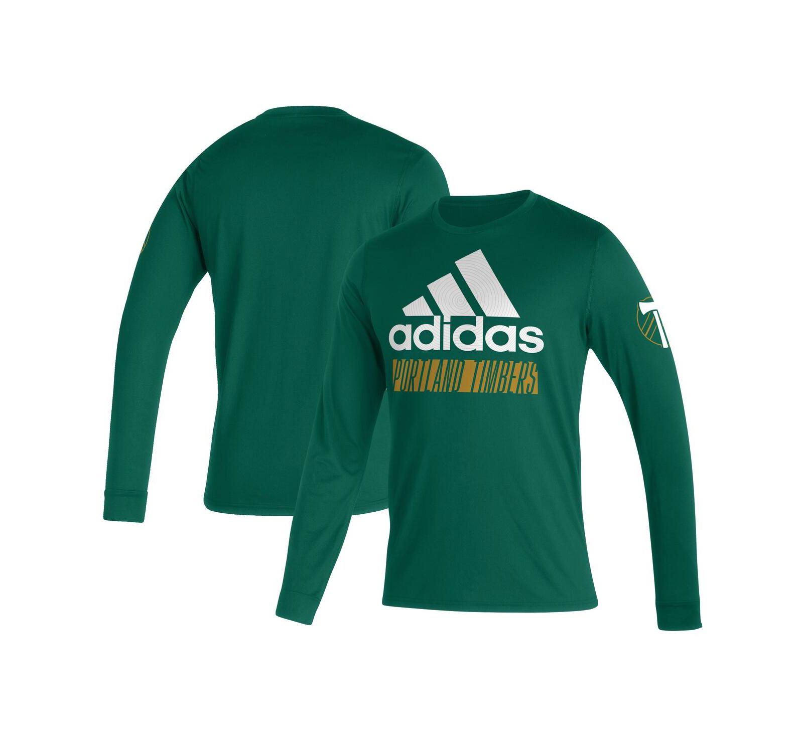 Adidas Men's Green Portland Timbers Vintage AEROREADY Long Sleeve T-Shirt