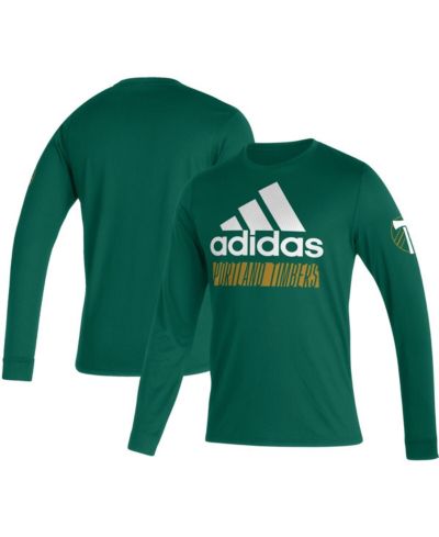 Футболка Adidas Men's Green Portland Timbers Vintage AEROREADY с длинным рукавом, Мужской