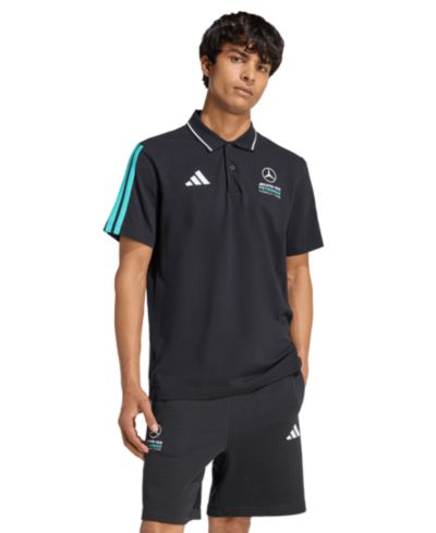 adidas Мужская рубашка-поло Mercedes Formula 1 с коротким рукавом