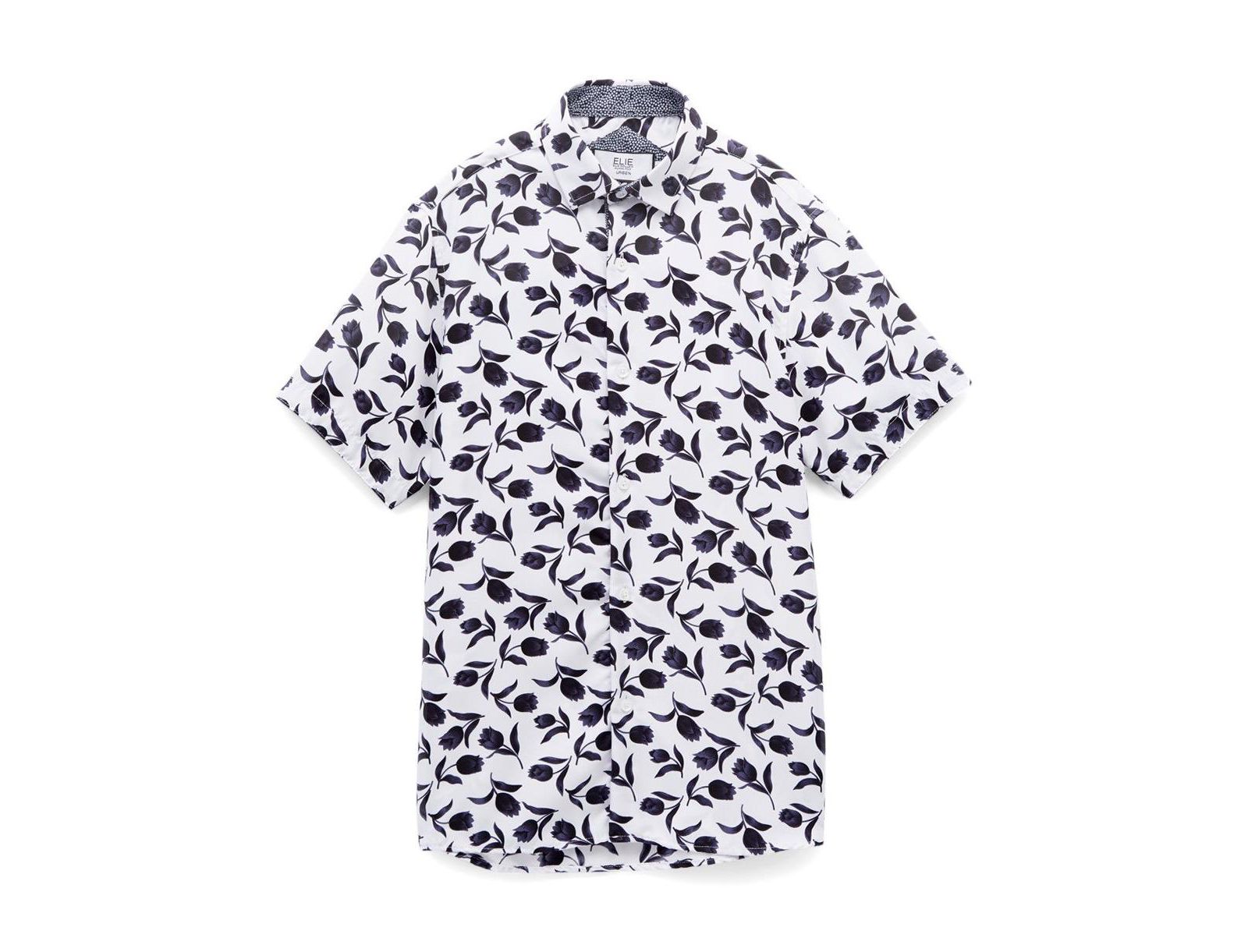 Мужская рубашка Elie Balleh Big Boys Blue Floral Button-Down Slim Fit Short Sleeve