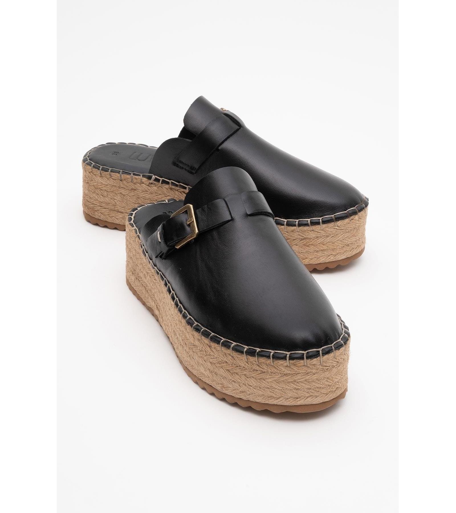 Novas Leather Platform Espadrille Mule (Women)