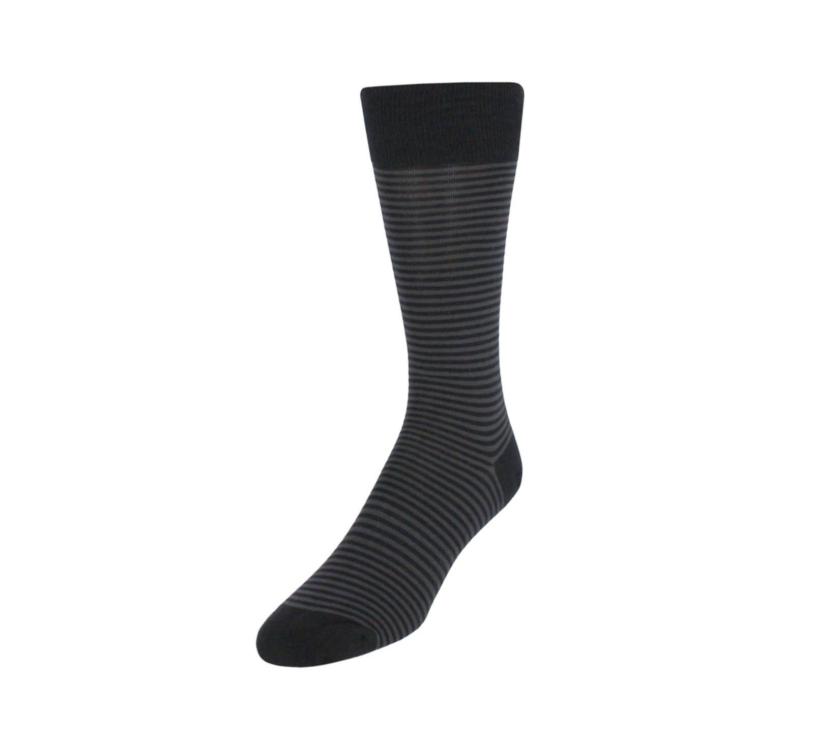 TRAFALGAR Мужские хлопковые носки Pima Cotton в полоску Carvel Mid-Calf (1 пара)