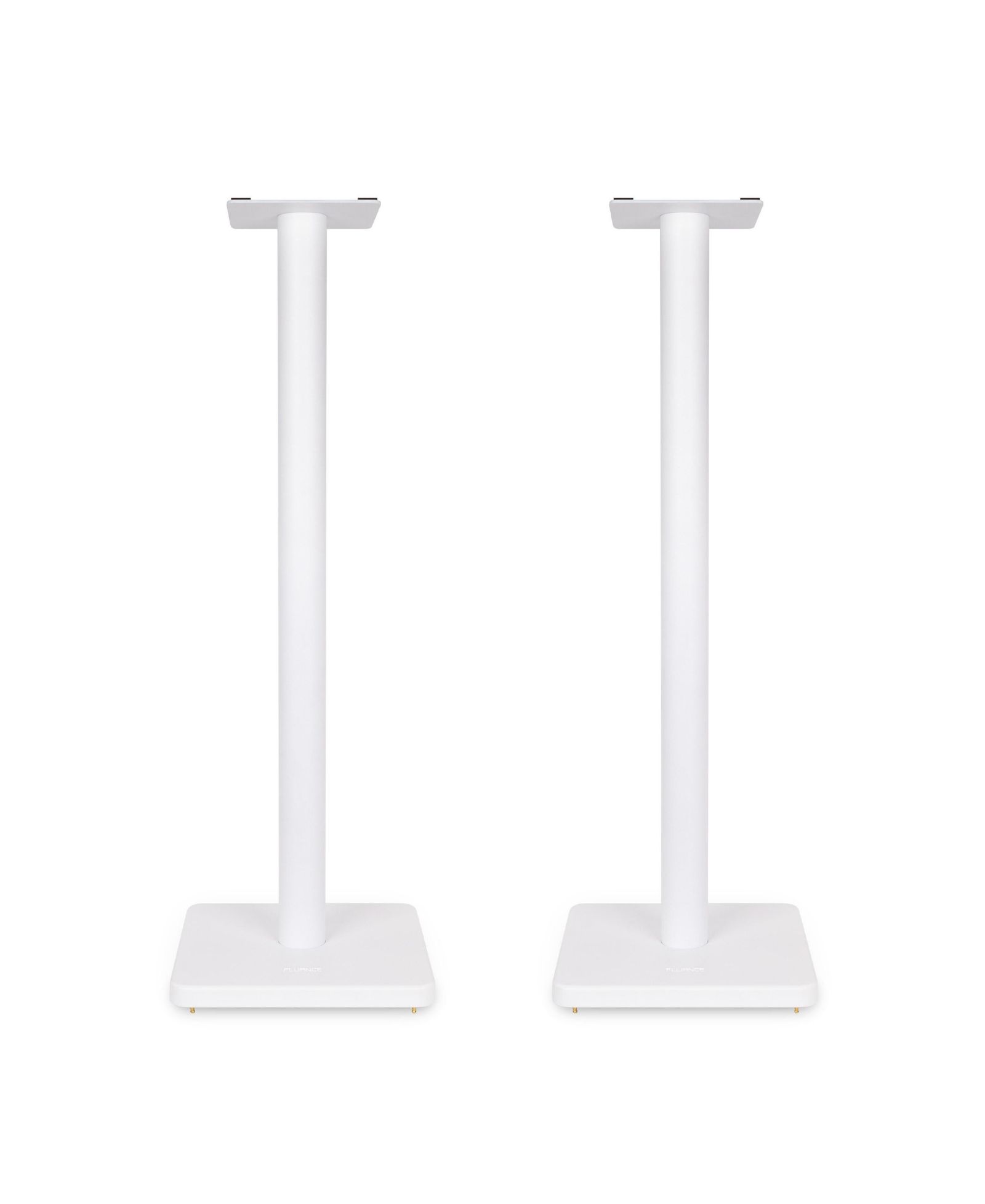 Fluance SS05SWH Adjustable Floor Spikes Rubber Isolation Feet Speaker Stands Up to 25 lbs.