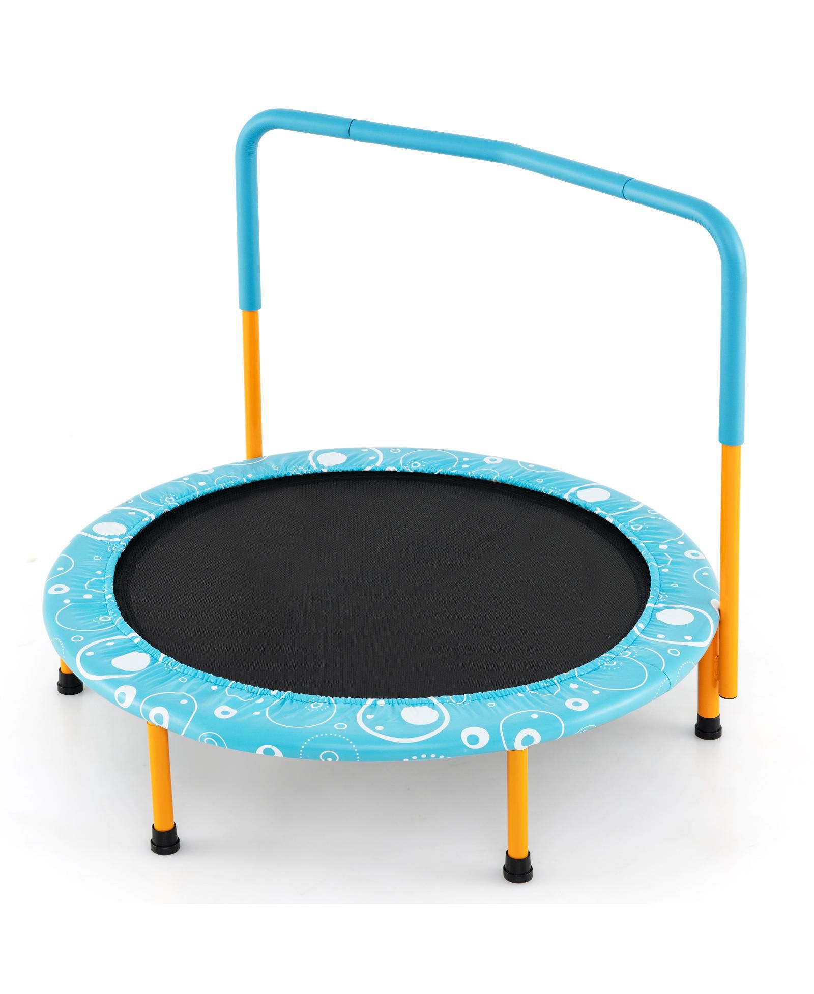Детский мини-батут Gouun Rebounder 36" складной с защитной сеткой и поручнями, грузоподъемность 330 фунтов, возраст 3+