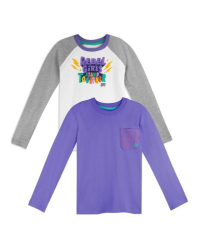 Mightly Toddler x Rebel Fair Trade Organic Cotton Long Sleeve T-Shirts 2-pack