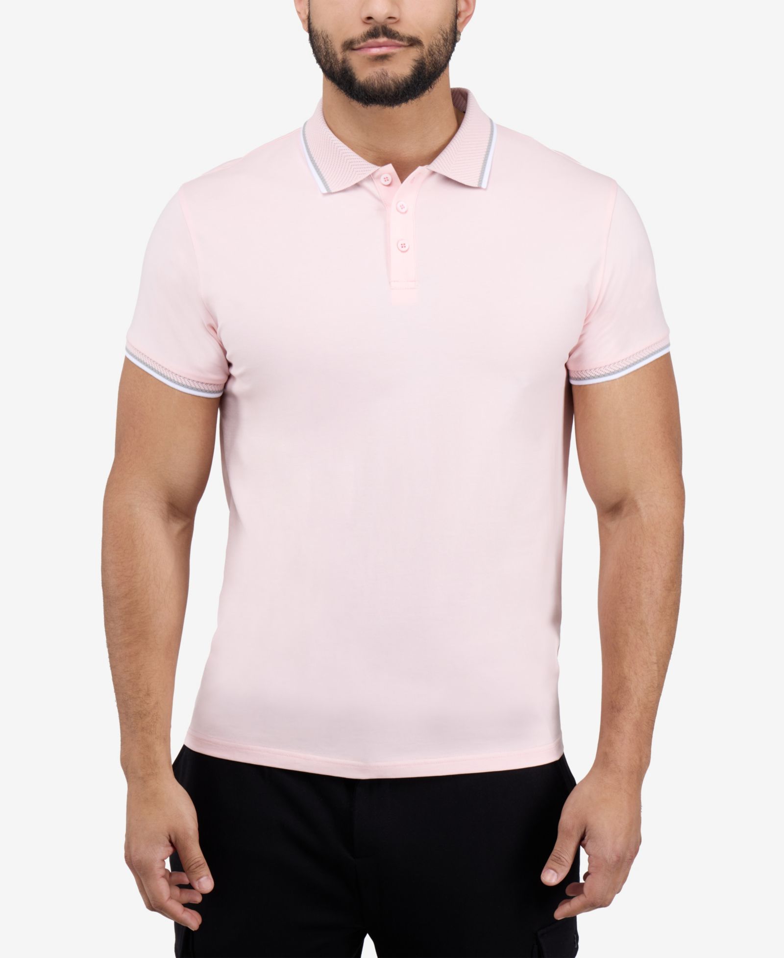 XRAY Men's XRAY Short Sleeve Texture Rib Polo