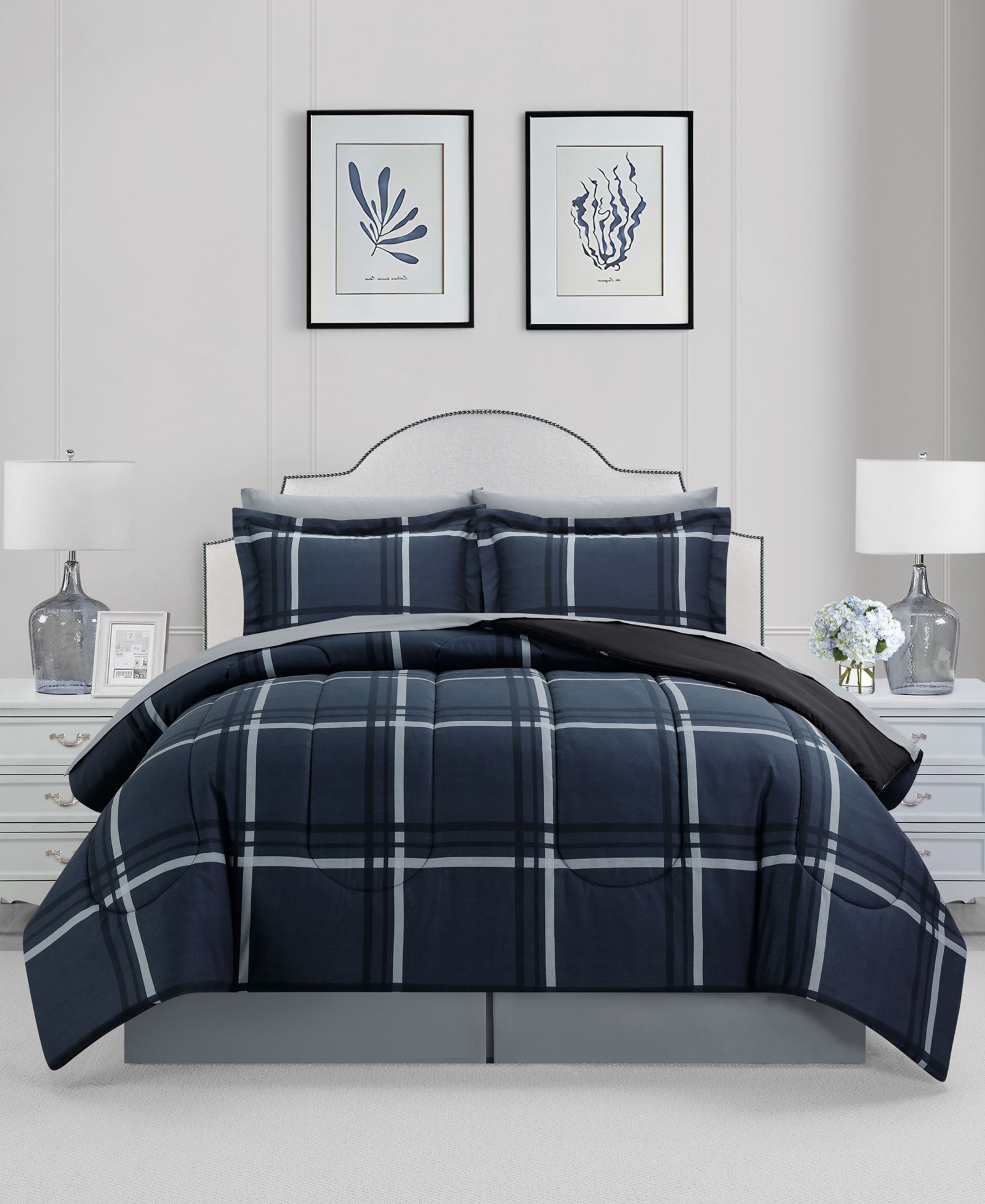 Macy's Casual Plaid 8-Pc. Comforter Sets