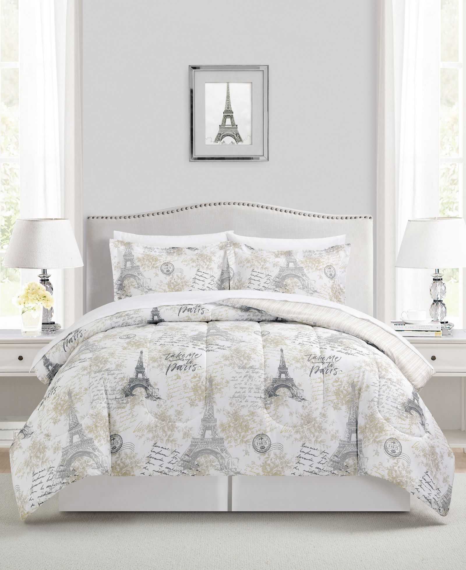 Macy's Paris Floral 8-Pc. Comforter Set