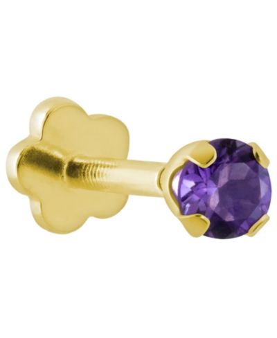 Macy's White Topaz (1/6 ct. t.w.) Stud Earrings in 14k Yellow Gold (Also Available in Multi-Stones)