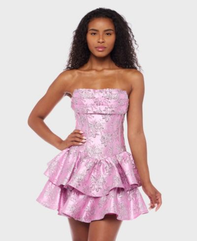 Alex & Sophia Детское платье Metallic Jacquard Short Fit & Flare