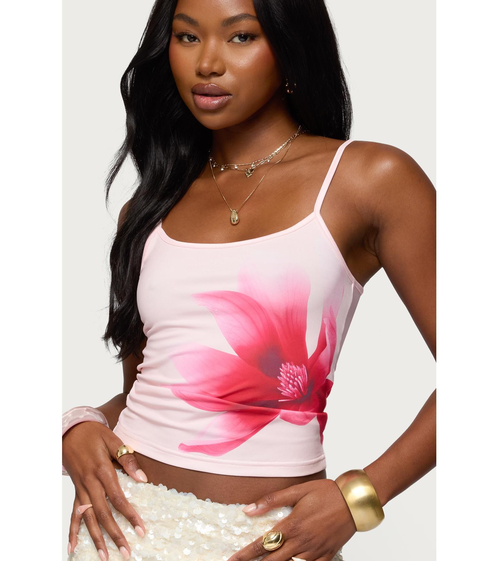 Женский топ Edikted Ashe Flower Tank Top