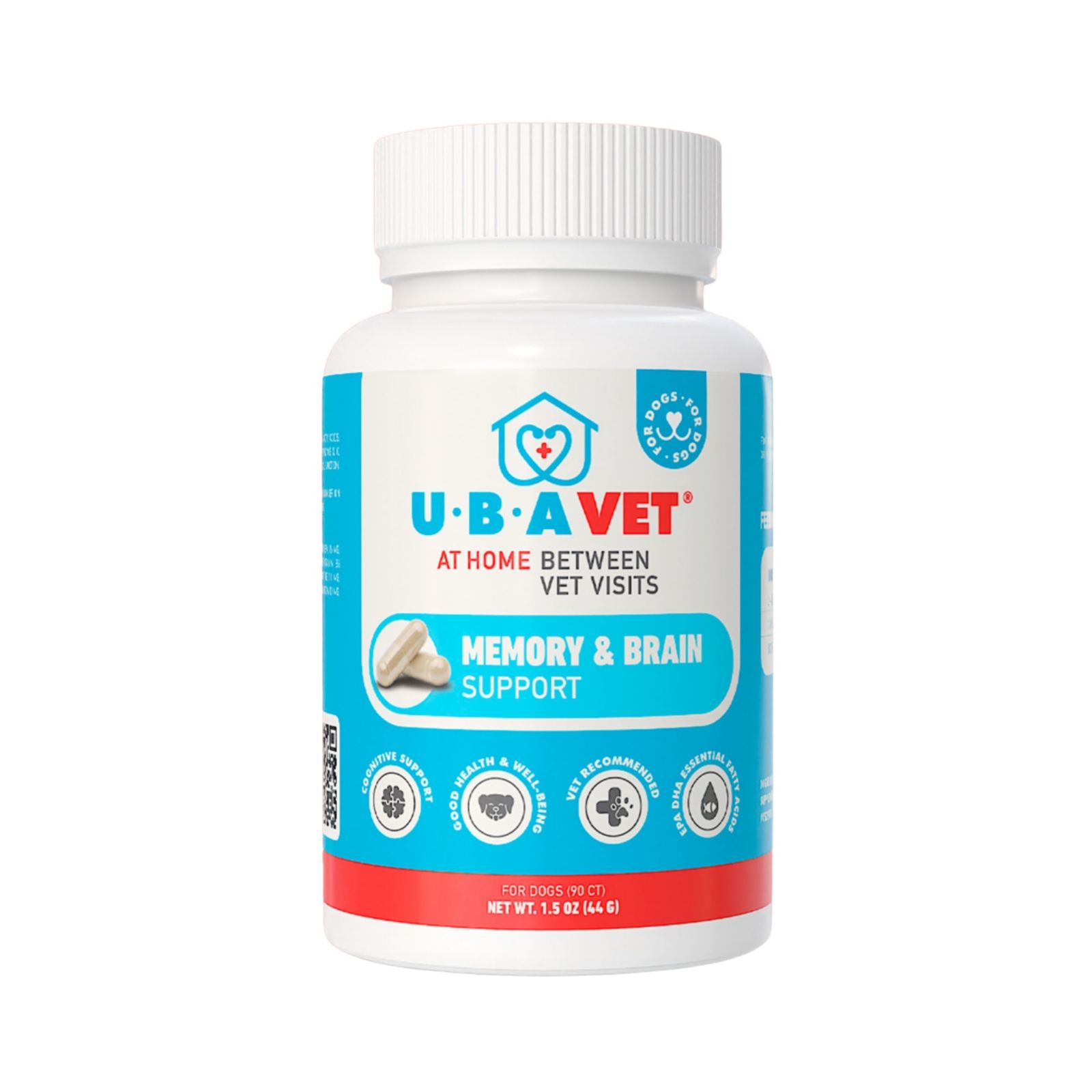 UBAVET Memory & Brain Support for Senior Dogs - 90 ct Cognitive Health Supplement
