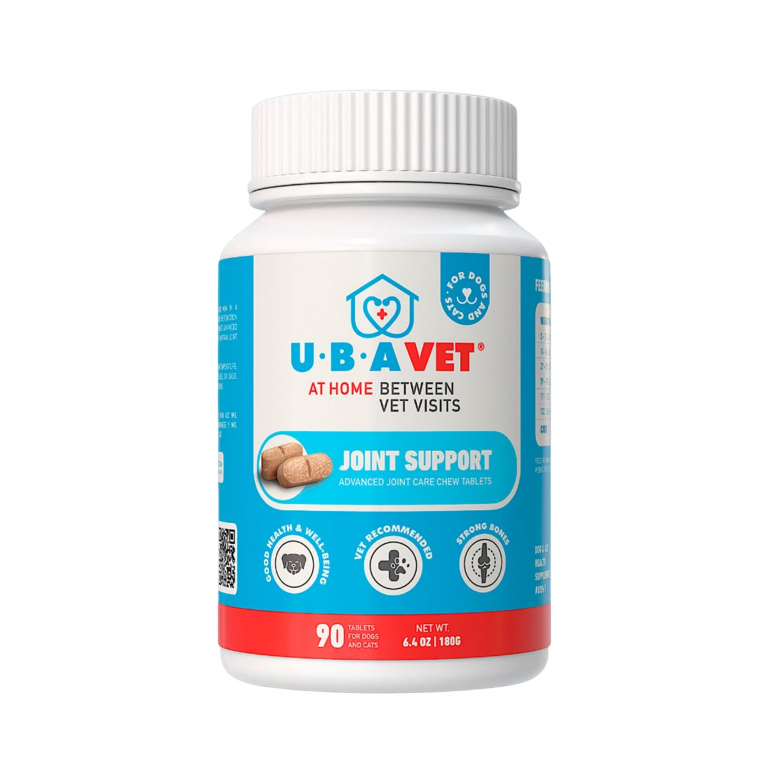 UBAVET Joint Support Advanced Joint Care Chew Tablets for Dogs & Cats (90 ct)