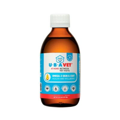 UBAVET Omega-3 Skin & Coat Health and Wellbeing Liquid for Dogs & Cats - 8 fl oz / 237 ml