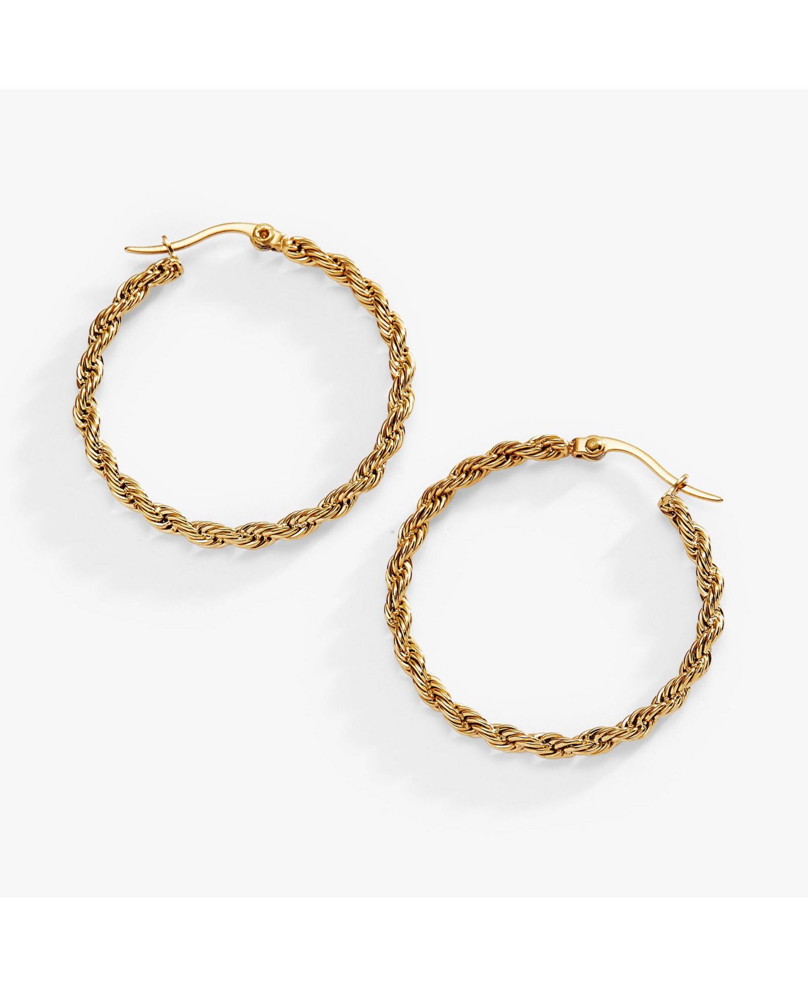 Alex and Ani серьги-кольца Frozen French Rope Chain Hoop