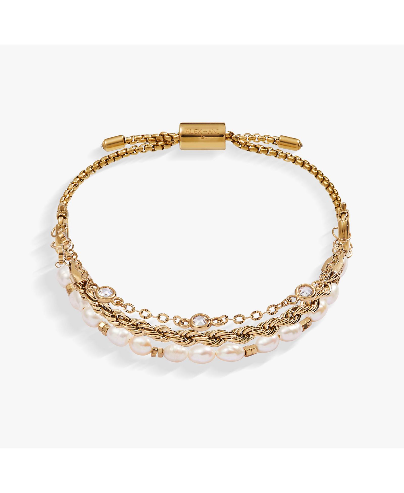Alex and Ani набор браслетов с кристаллами и жемчугом