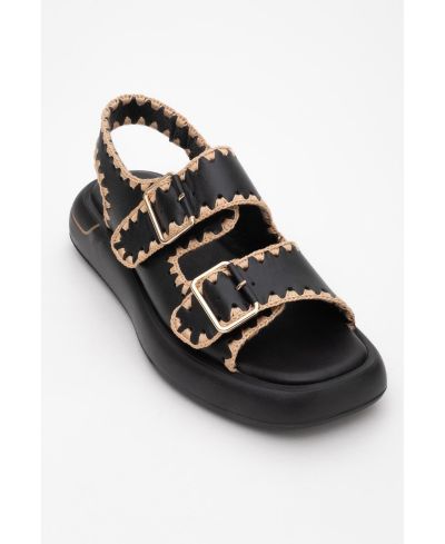 Forever & Always Shoes Женские кожаные сандалии Douro Braided Rope Strap