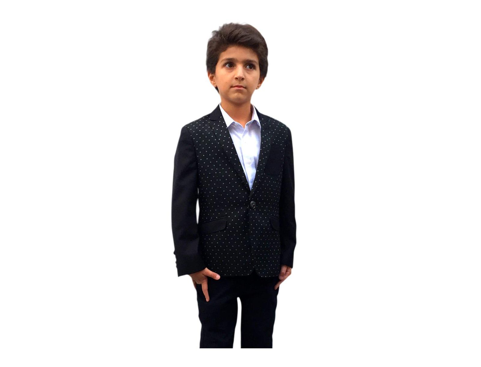 Пиджак Elie Balleh Boys Black Slim Fit Diamond Dots