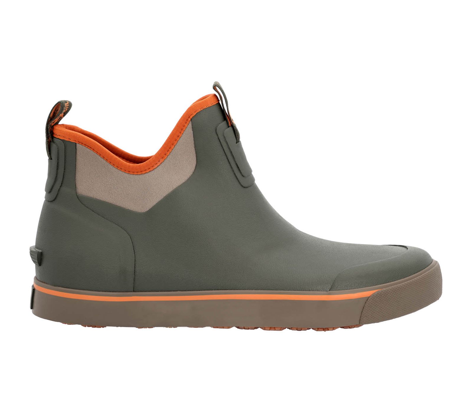 ROCKY Men's Dry-Strike Waterproof Green and Orange Deck Boot
