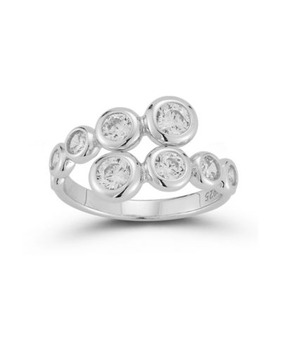Rachel Zoe Plated Sterling Graduated Bypass Ring