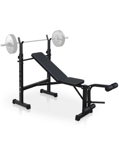 Weight Bench Bench Press Set with Squat Rack and Bench for Home Gym Full-Body Workout