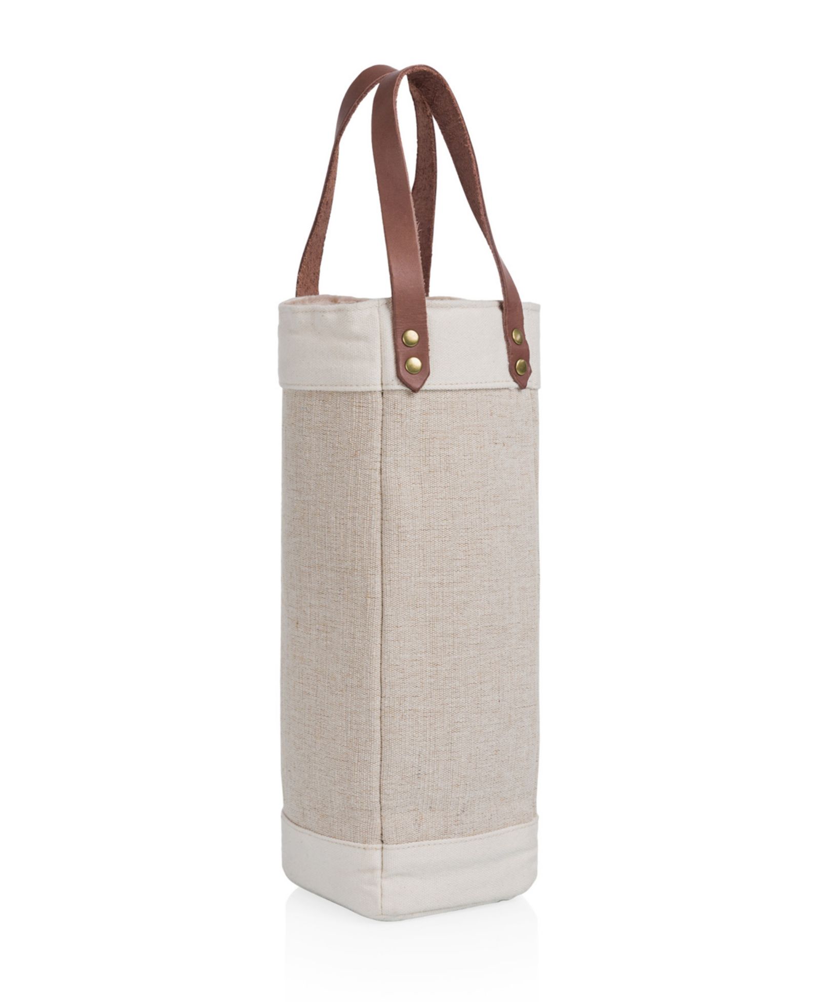 Legacy Pinot Jute Single Bottle Insulated Wine Tote Bag