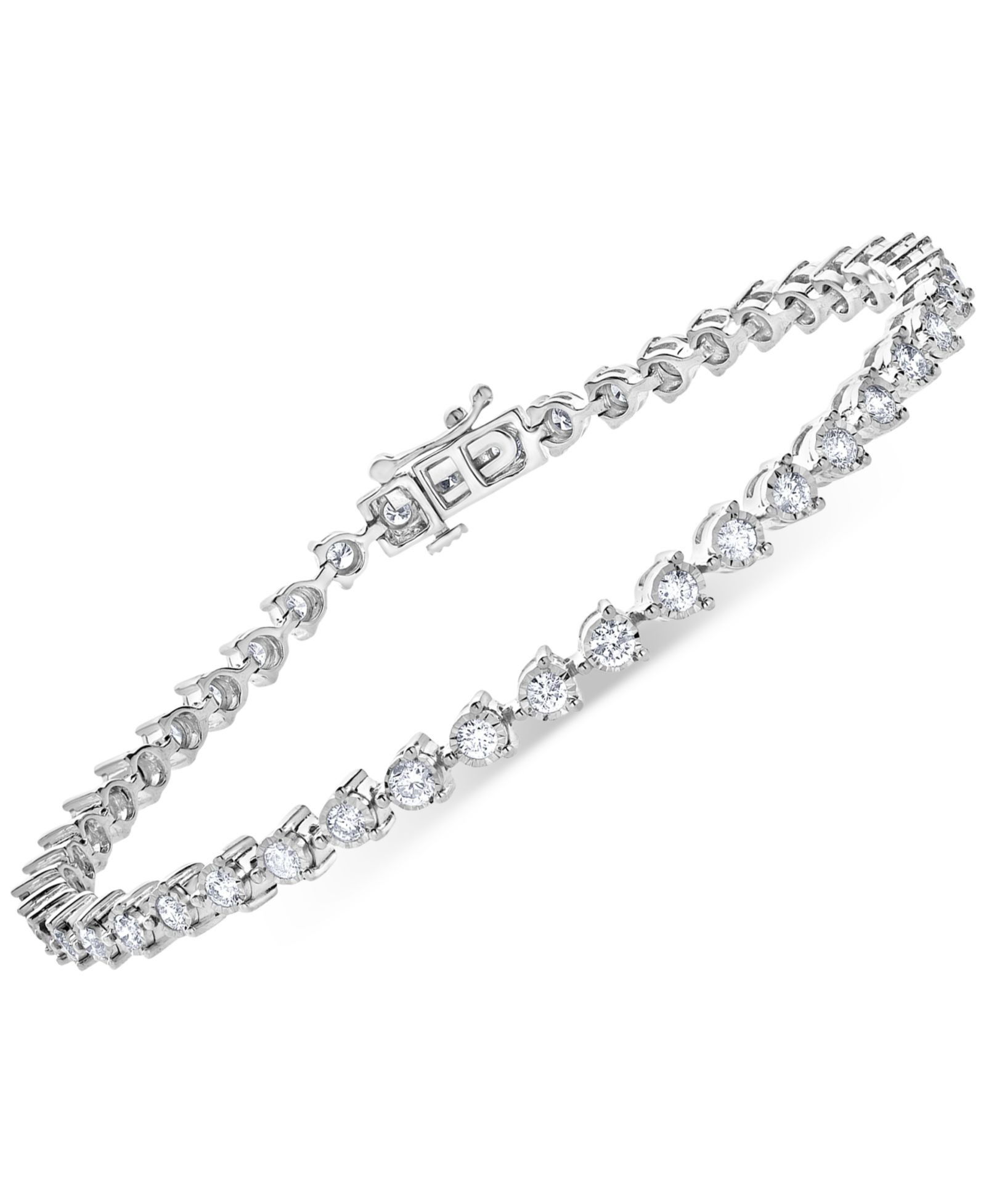 Forever Grown Diamonds Lab Grown Diamond Tennis Bracelet (2 ct. t.w.) in Sterling Silver