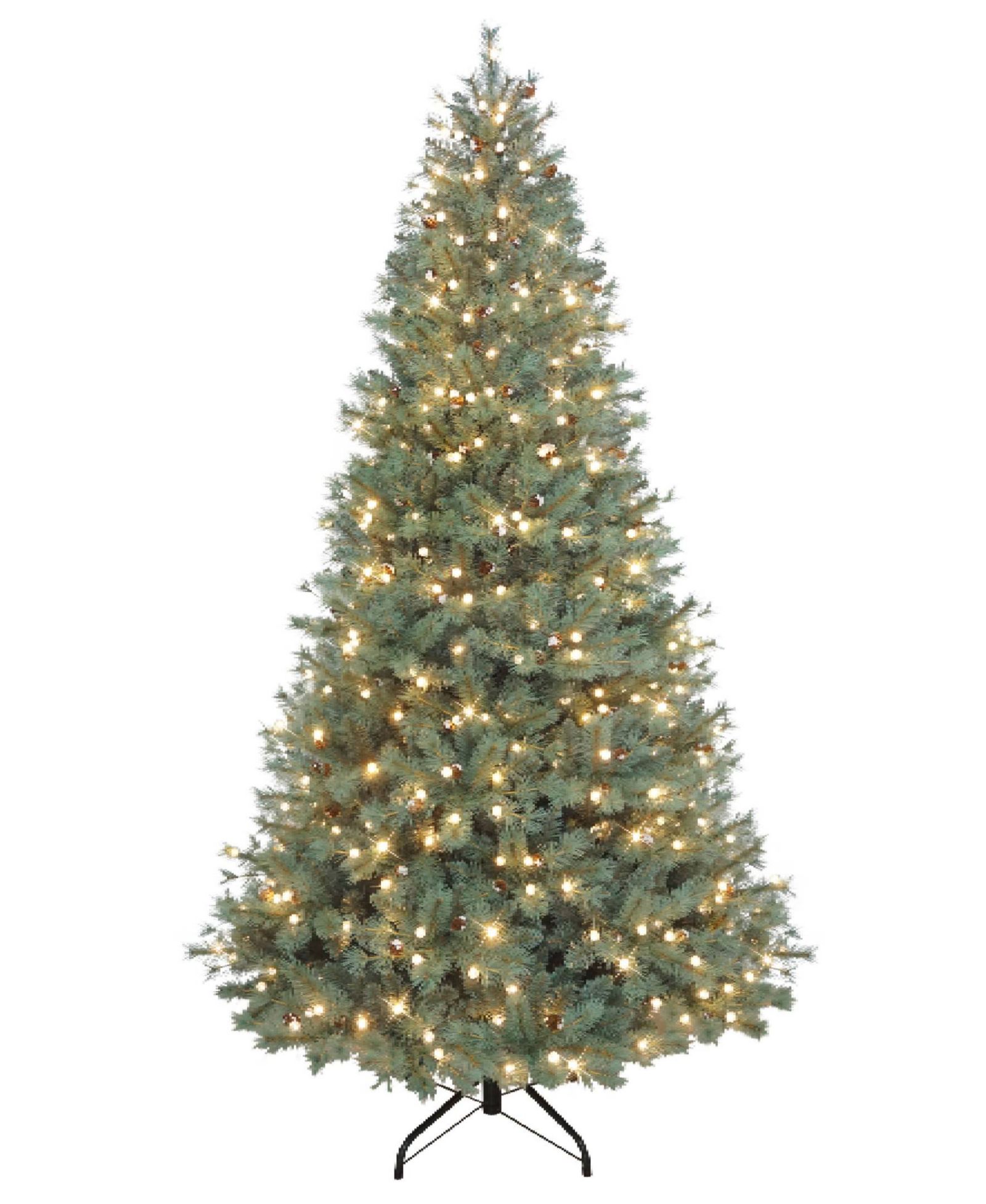 Puleo 7.5 ft. Pre-Lit Hampton Spruce Artificial Christmas Tree