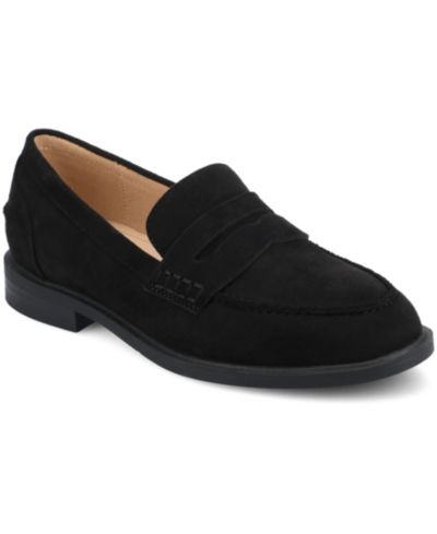 Journee Collection Women's Brooks Block Heel Penny Loafers