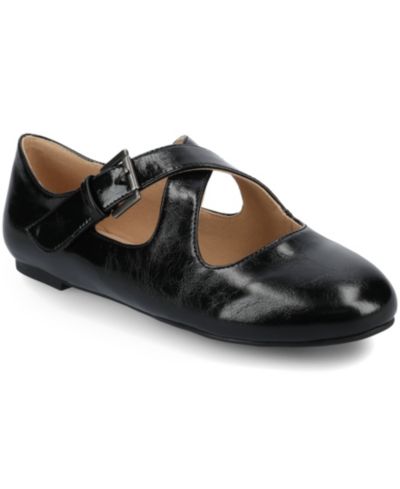 Journee Collection Women's Ivanna Crisscross Mary Jane Flats