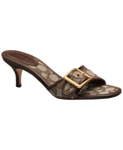 COACH Женские Margot Slip-On Kitten Heel Sandals