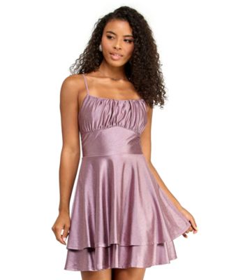 Emerald Sundae Детское платье в стиле fit & flare с блестящим трикотажем