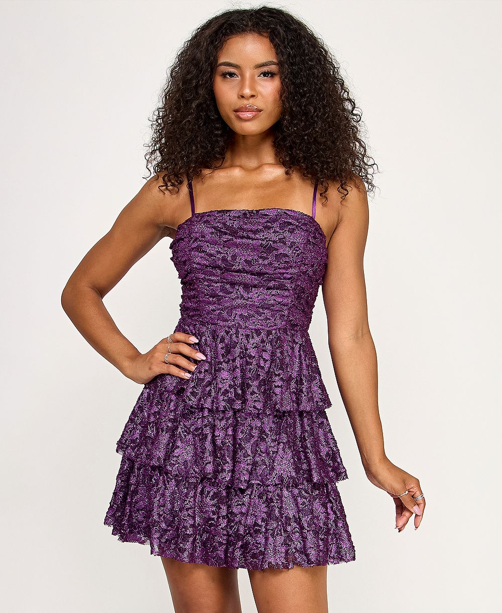 Детское платье KATIA RAE Tiered Foil Lace Fit & Flare