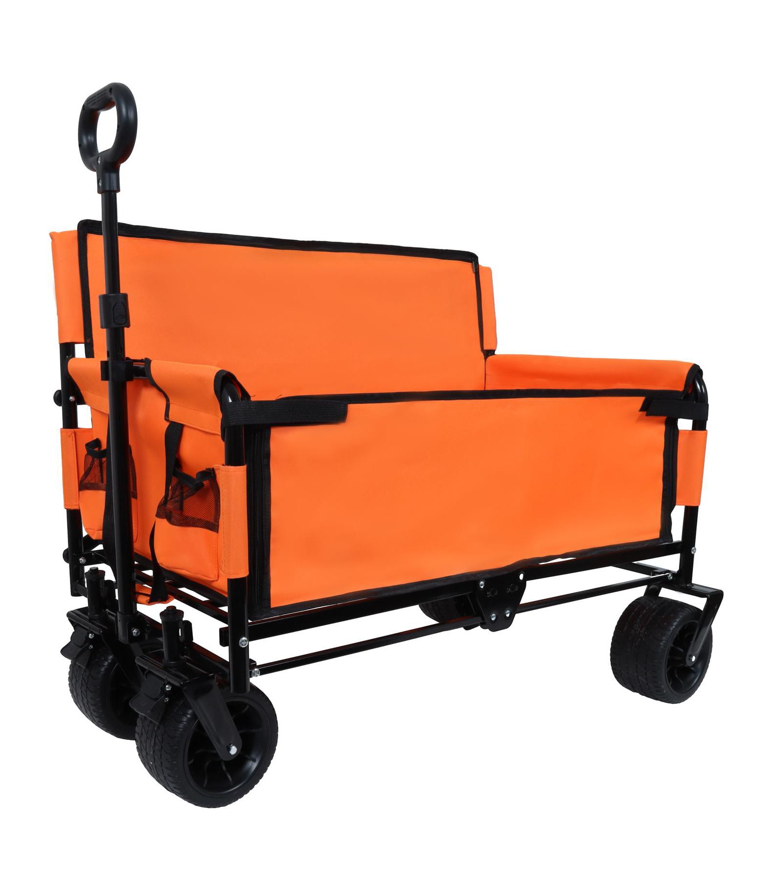 3-in-1 Folding Wagon Cart - 500lb, All-Terrain, Orange