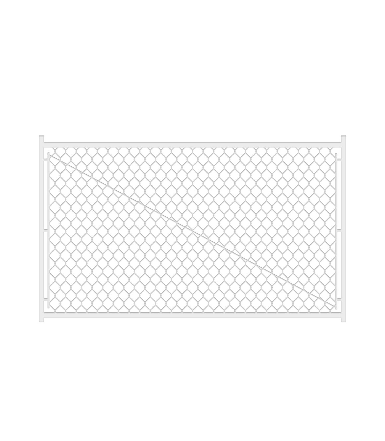Adjustable Chain Link Walk Gate Kit with Round Corner Frame, Fit-Right, 3.8'H