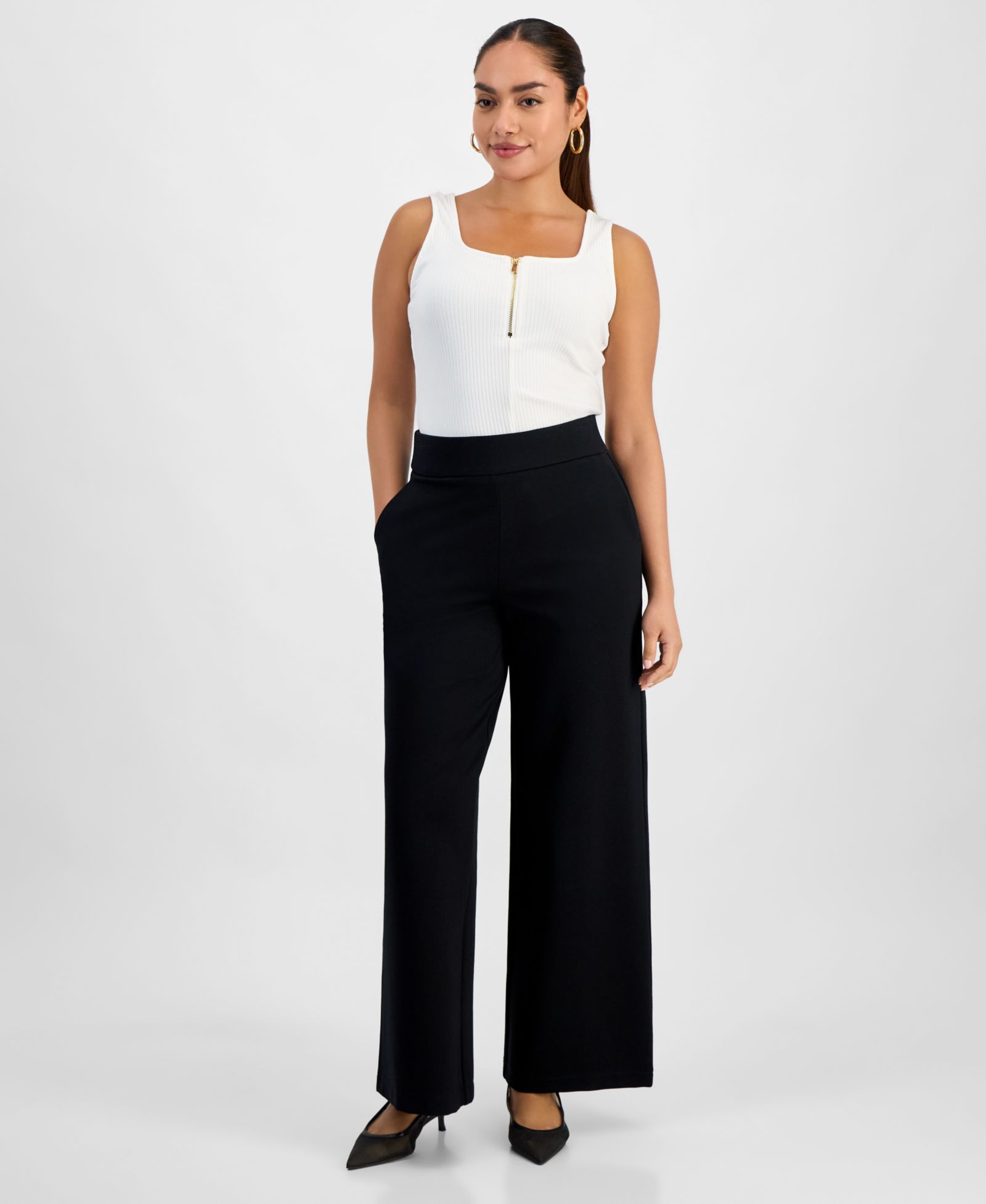 Брюки I.N.C. International Concepts Petite Wide-Leg, эксклюзив Macy's
